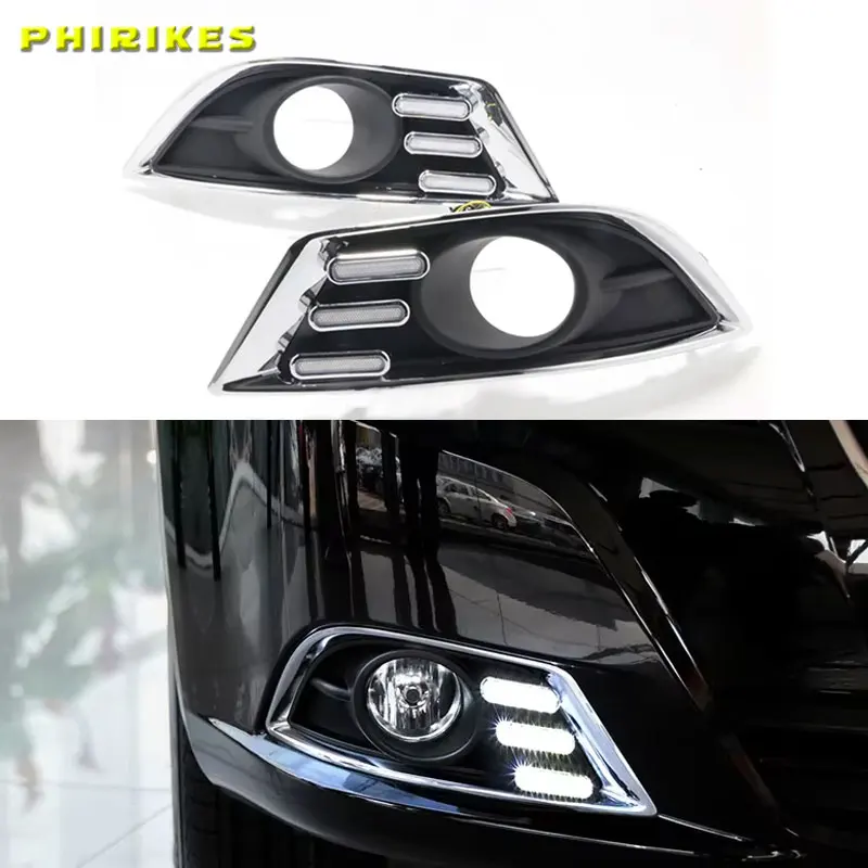 

2PCS For Chevrolet Epica 2013 2014 White yellow blue LED Fog Lamps Daytime Running Light DRL