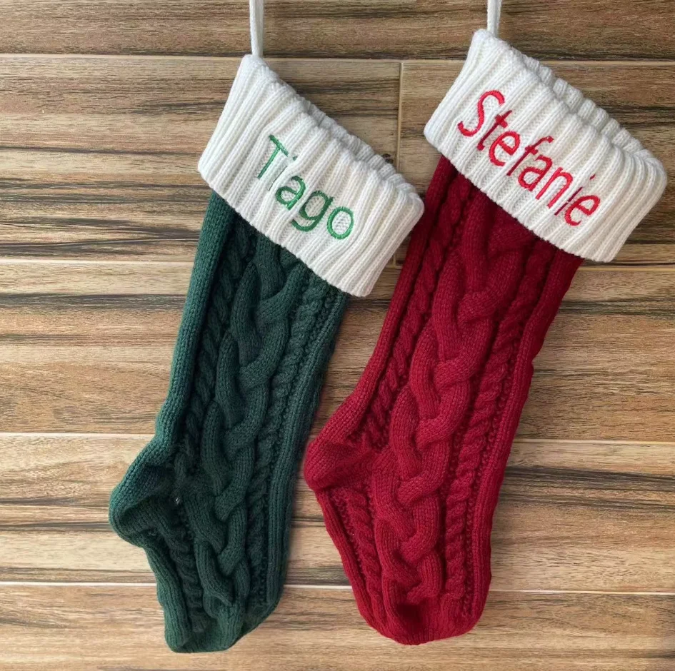 Embroidery Names - Kişiye Özel Örme Noel Çorapları, Dekoratif