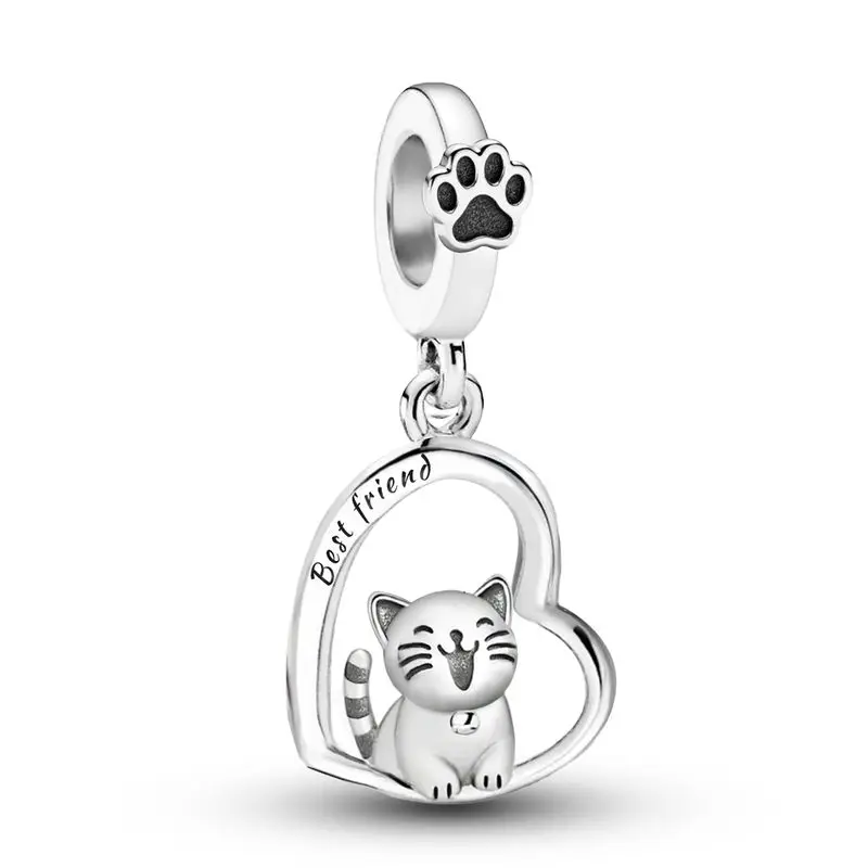 925 Sterling Silver Alpaca Little Flying Pig Animal Series Charms Beads Fit Original Bracelets Bangles Fine Jewelry Gift