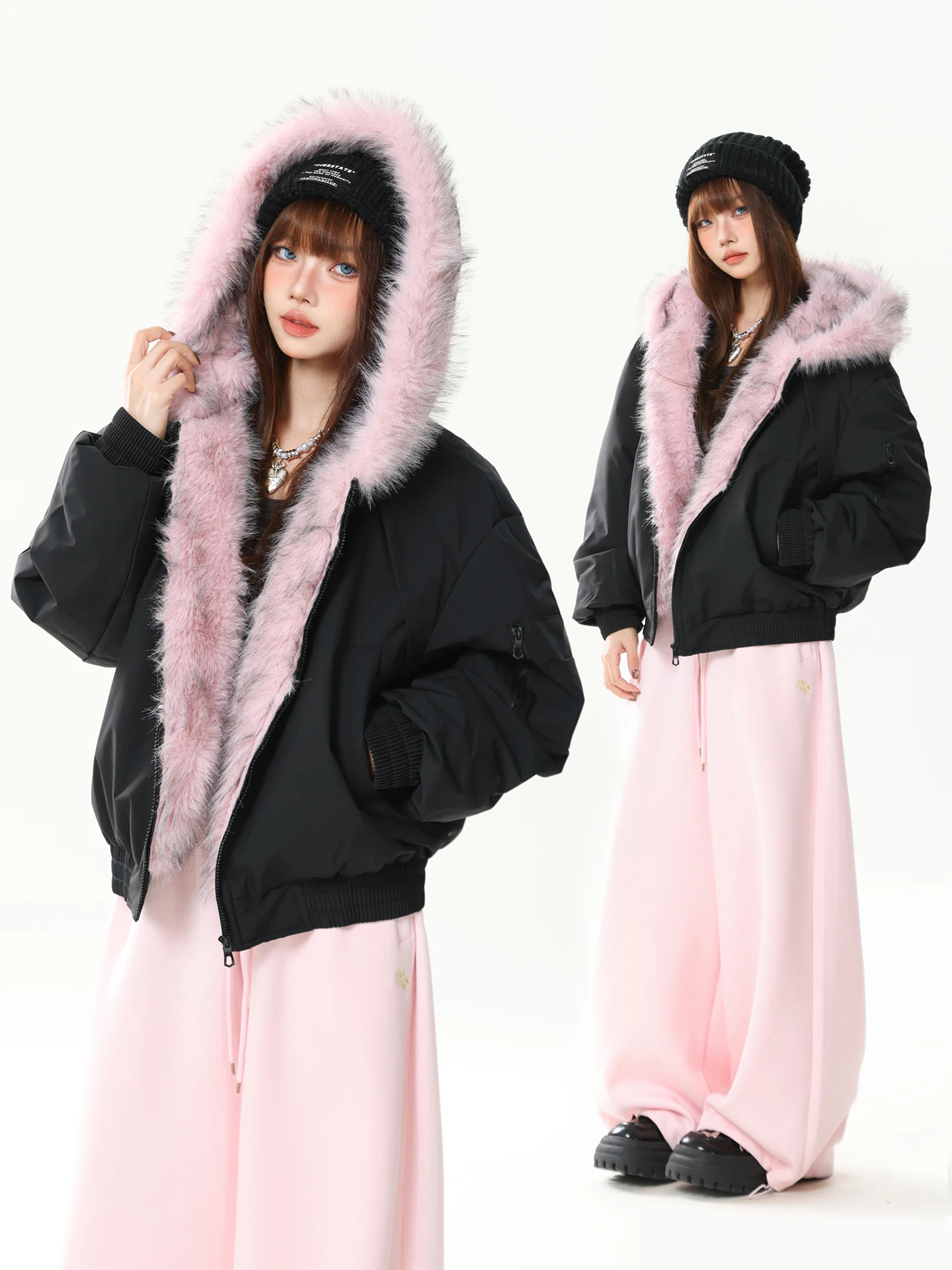 

Теплая женская пуховая куртка с капюшоном в американском ретро-стиле Mountain Eagle, с длинными рукавами, на молнии, модная цветная модель