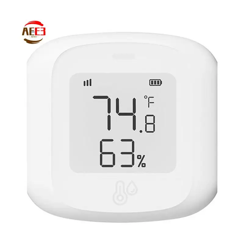 

AEE3-Tuya Smart Zigbee LCD Temperature And Humidity Sensor Smart Temperature And Humidity Sensor Support Home