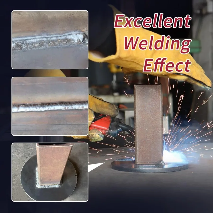 ماكينة لحام MIG 140 أمبير 110 فولت تدفق كور 2 في 1 متعددة المعالجات MIG/MMA ماكينة لحام محمولة مع عاكس IGBT ومصباح LED كبير D #6