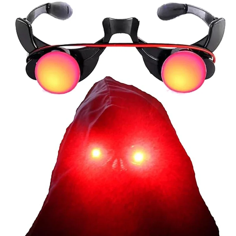 LED Luminous Glasses Funny Clown Halloween Cos Play Party Wearable Glowing Cool Red Laser Eyes Masks Carnival Props