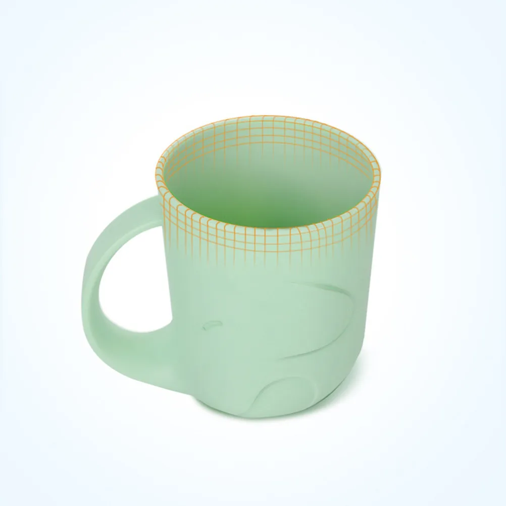 1Pcs Premium PP Tooth Mug with Handle Cartoon Design Smooth Edge Heat Resistant Corrosion Resistant Kids Fruit Water Snack Cup