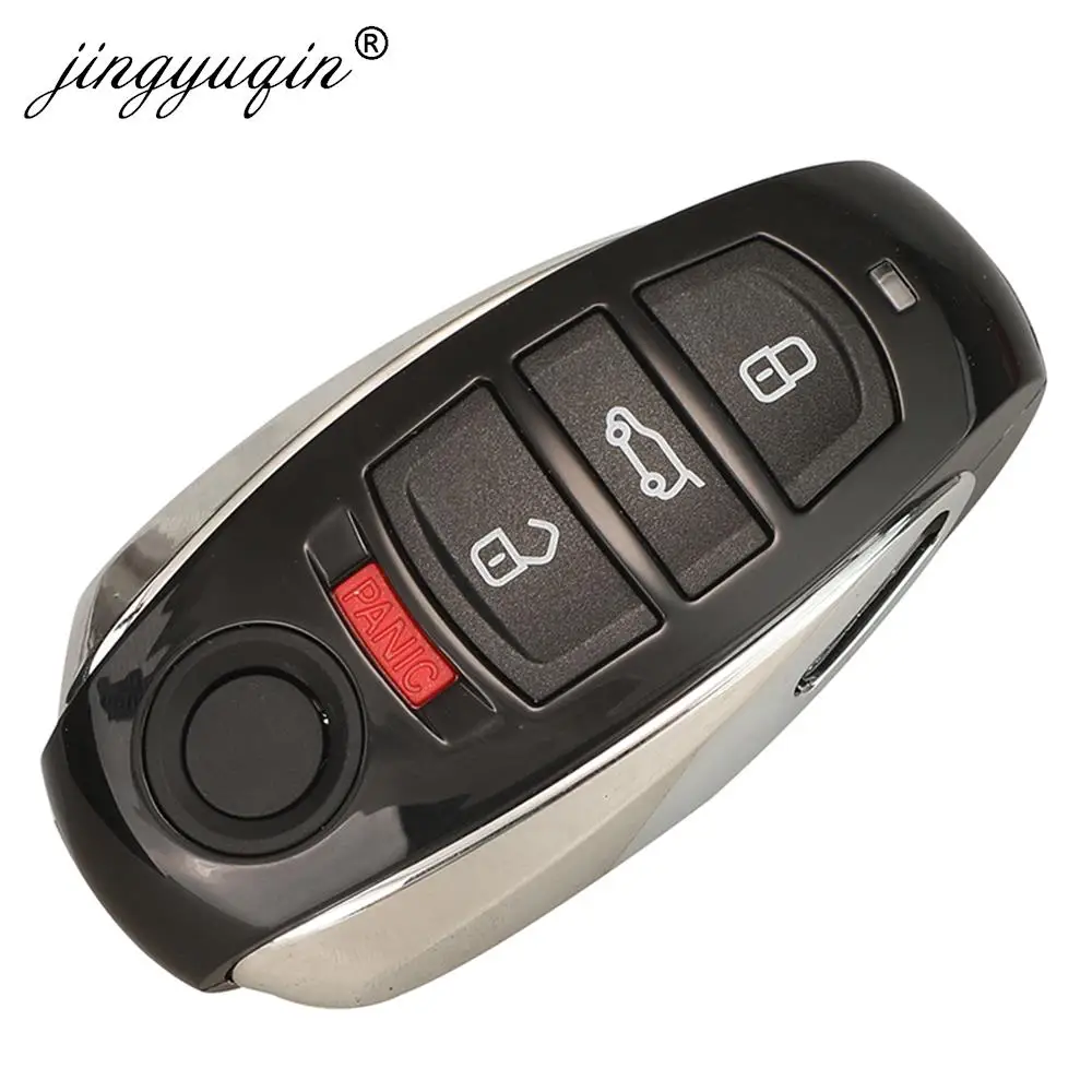 jingyuqin 3/4 Buttons Remote Car Key Shell For VW Volkswagen Touareg 2010-2018 Smart Auto Key Case Fob Body Housing Replacement