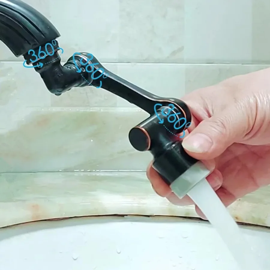 

1080 Swivel Faucet Extender for Bathroom Sink with Rotating Attachment HighFlow Aerator CUPC Certified OilRubbed Bronze Finish