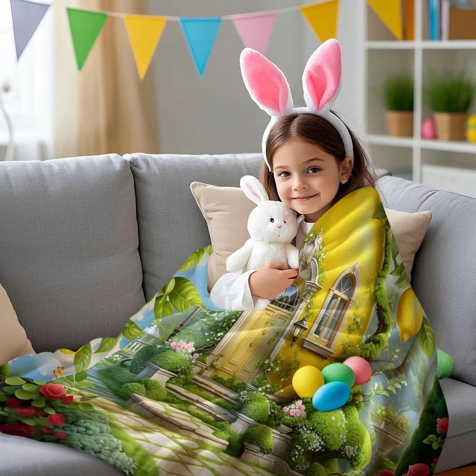 مسحور الليمون مانور كوخ والوردي والأرجواني الجليدية الجنية البيت بطانية قطيفة-Whimsical الخيال لينة رمي ل أريكة ديكور المنزل هدية #5