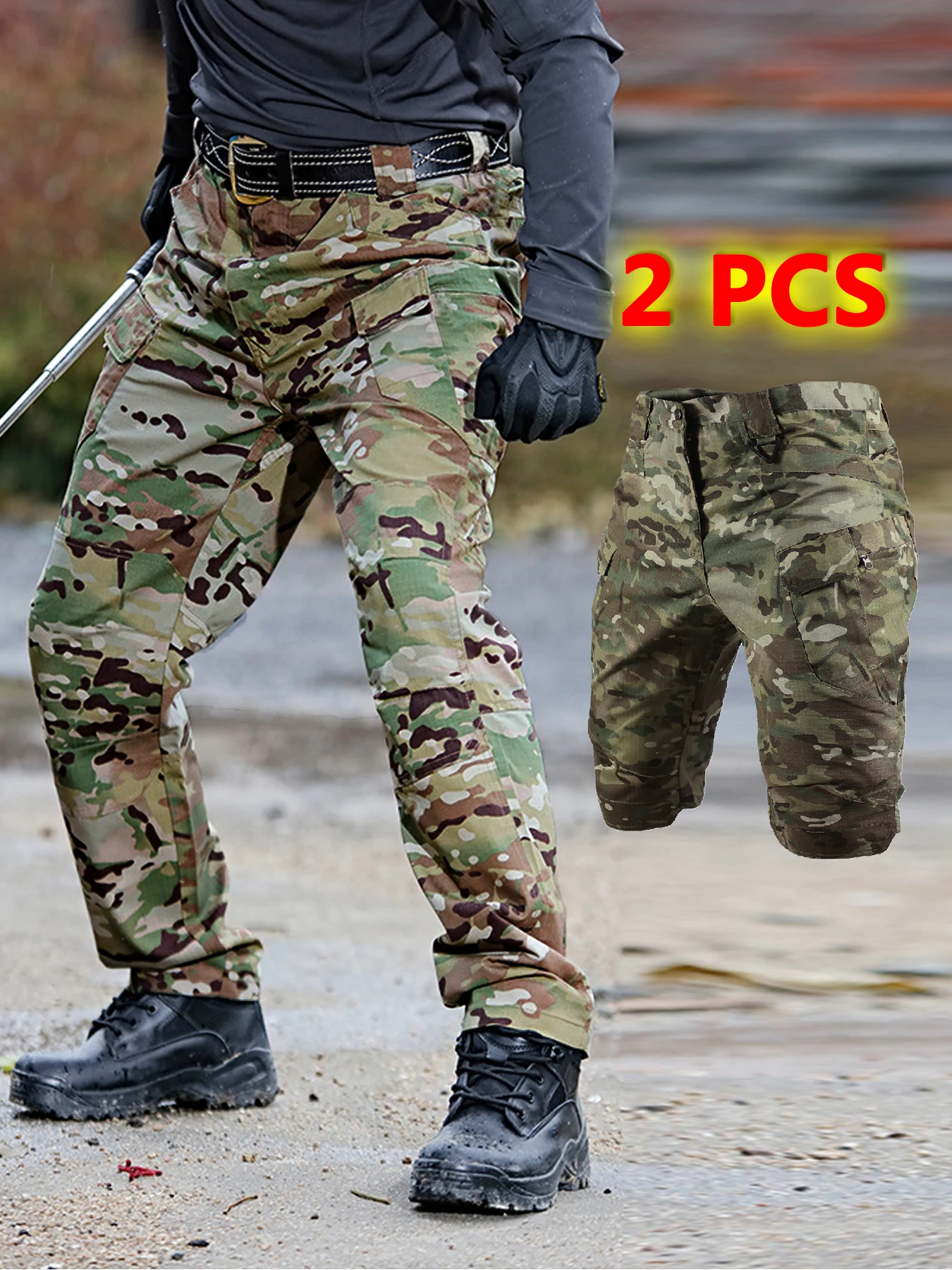 

IX9 tactical overalls pants four seasons wear men's assault pants outdoor camouflage training pants wear-resistant multi-pocket