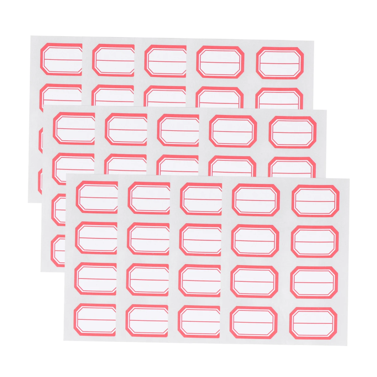 

12 Sheets Self-adhesive Labels Simple Marker Stickers Handwritten Name Pastes Price Stickers for Home Office School