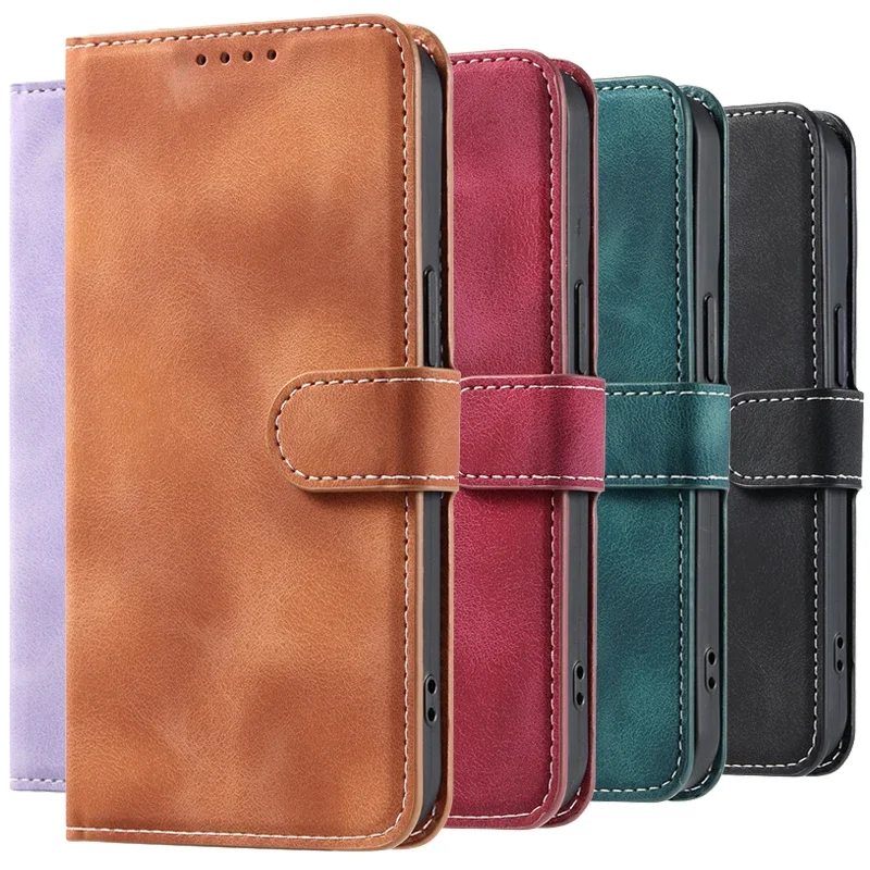 Magnetic Leather Book Phone Case on For iPhone 16 15 14 Plus 13 12 Mini 11 Pro Max 16Pro Cases Flip Cover Stand Wallet Bags Etui