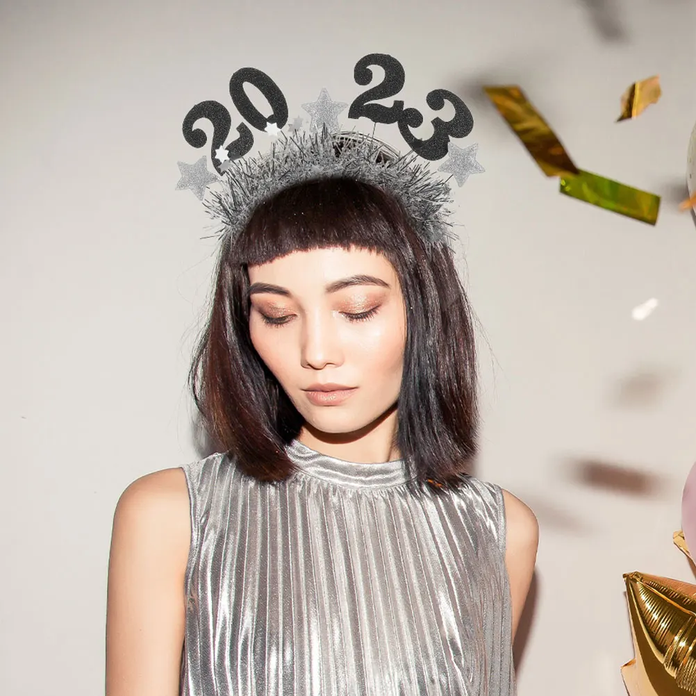

3 Pcs New Year Headband Years Eve Party Headbands Christmas Hairband Hairbands Year's Latte Headwear Women's for