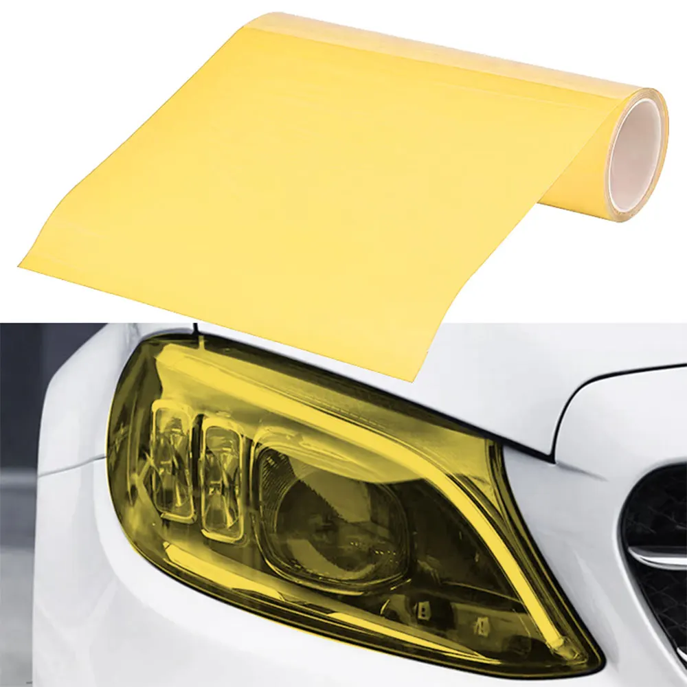 

Yellow Car Sticker Headlight Taillight Tint TPH Protective Wrap Taillight Vinyl lamp Film Anti-scratch Motorcycle Car Accessorie