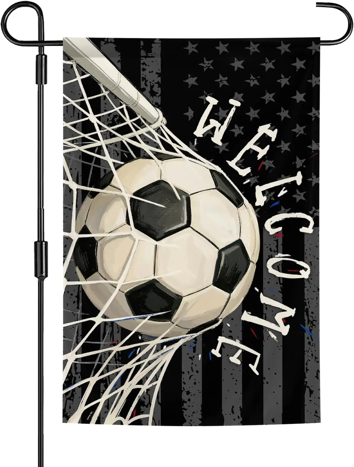 Soccer Garden Flag 12x18 Inch Double Sided Polyester Football Supporters Flag for Soccer Fans Gifts Sports Events Game Day G jjp