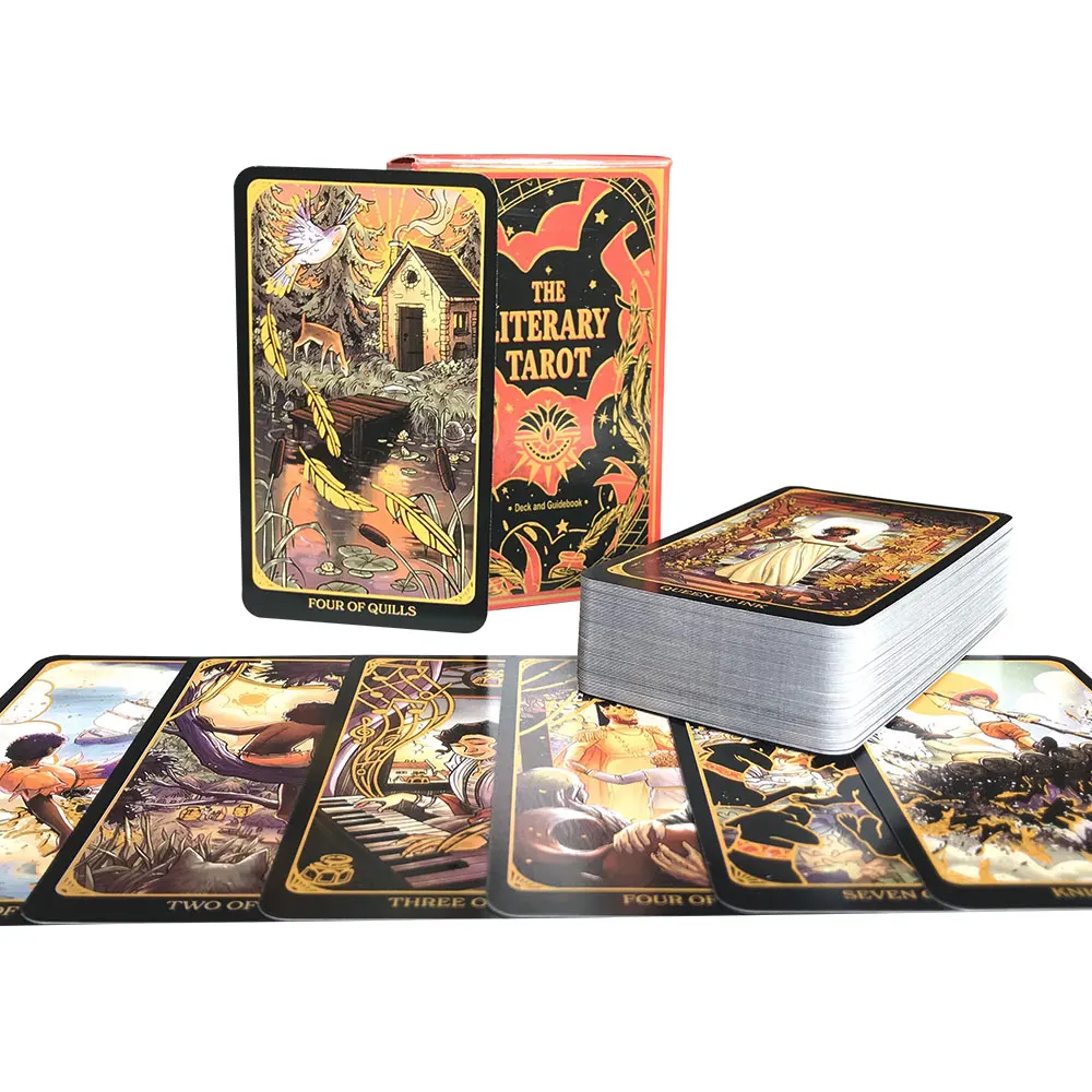 High-Quality The Literary Tarot Leisure Entertainment Game Card Family Gathering Divination Deck Tarot Board Playing Game Card