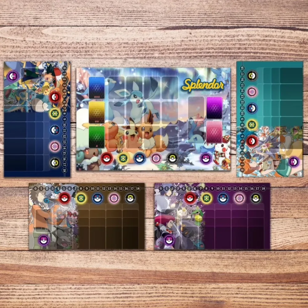 

60*40CM Pokémon Cards Mad Sparkling Gemstone Card Pad for Board Games Anime Cartoon Peripheral Game Collection Card Holiday Gift