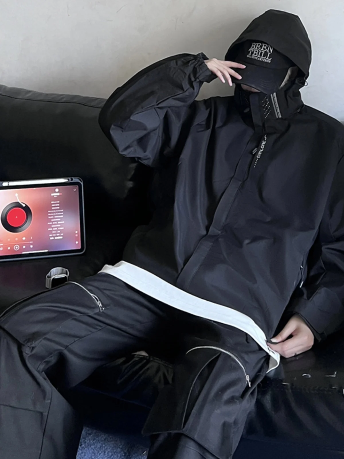 

Waterproof Hardell Men's Jaet Vintage American Functional Sle Workwear Coat Youth Trend Spring Season Regular Fit