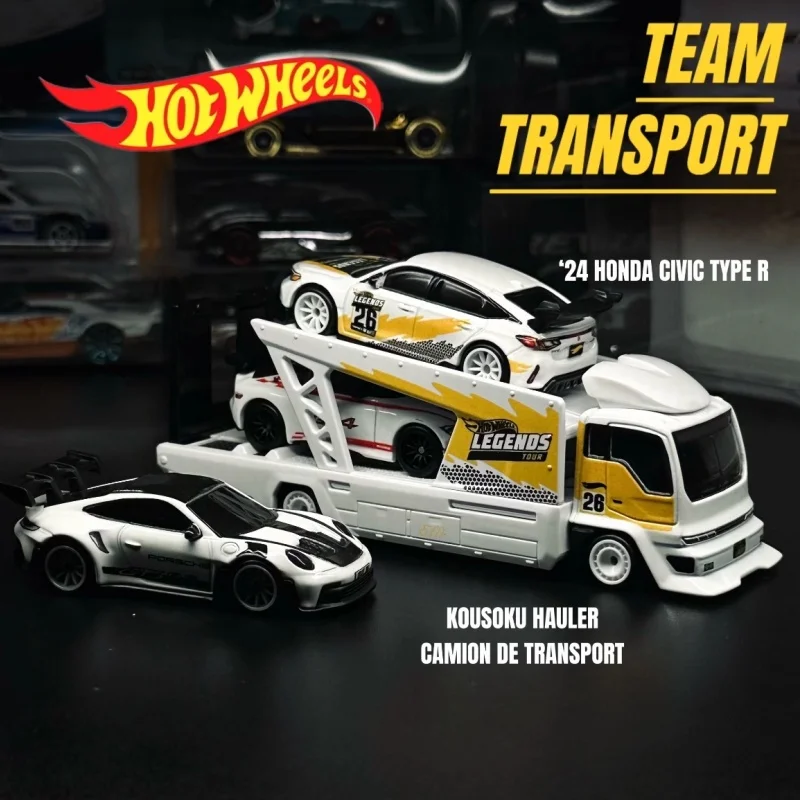 

Новые коллекционные модели Hot Wheels Premium Diecast: Team Transport Legends Tour 24 Honda Type Civic R Kousoku Hauler Car Culture