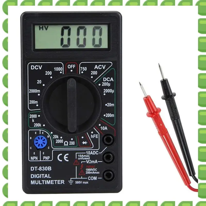 

A04V DT830B ЖК-цифровой мультиметр для электрических испытаний, высокая безопасность DC/AC 750/1000 В вольтметр амперметр тестер Ом