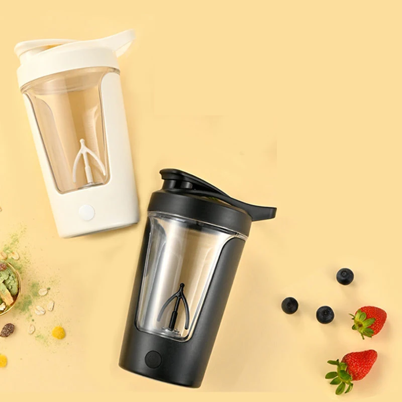 

450ml Electric Protein Shake Stirrer USB Shake Bottle Milk Coffee Blender Kettle Sports and Fitness Charging Electric Shaker Cup