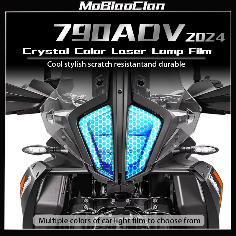 

For KTM 790 Adventure 790adv 790 ADV 2024 Motorcycle Headlight Protection Film Smoked Black Tail Light Film Honeycomb Laser Film