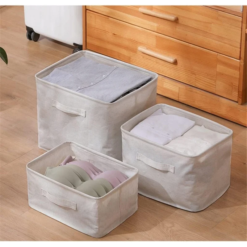 

2026 New：Storage Box Cotton and Linen Waterproof Foldable Tidy Dirty Laundry Basket Toys Sundries Gadgets