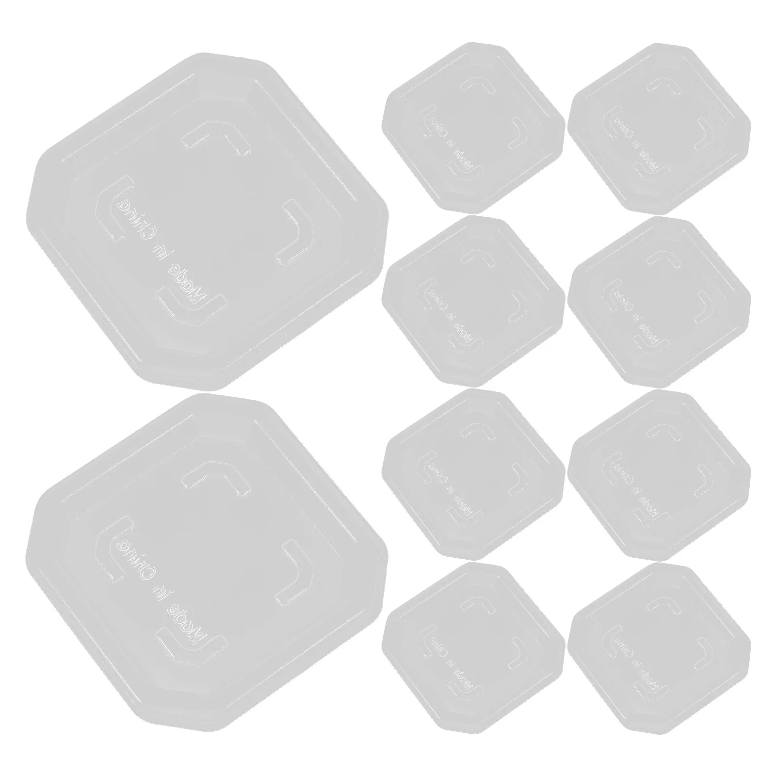 

50pcs Square Plant Saucer Heavy Duty Transparent Plastic Drainage Tray For Small Succulent Pots Indoor Outdoor Use Waterproof