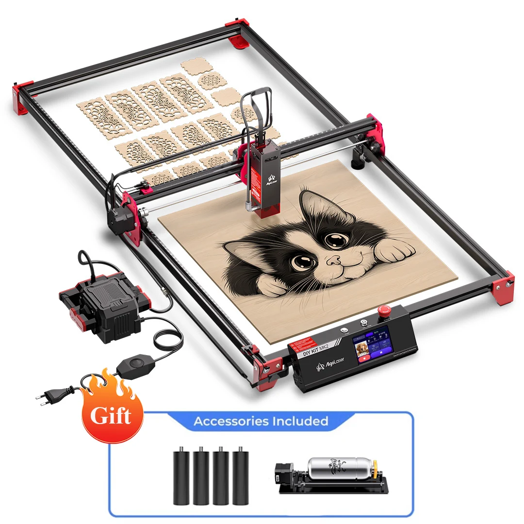 

AlgoLaser 400*880mm Laser Engraver DIY MK2 10W 3.5” Touch Screen App Wifi Offline Control DIY Engraver Tool for Metal/Glass/Wood