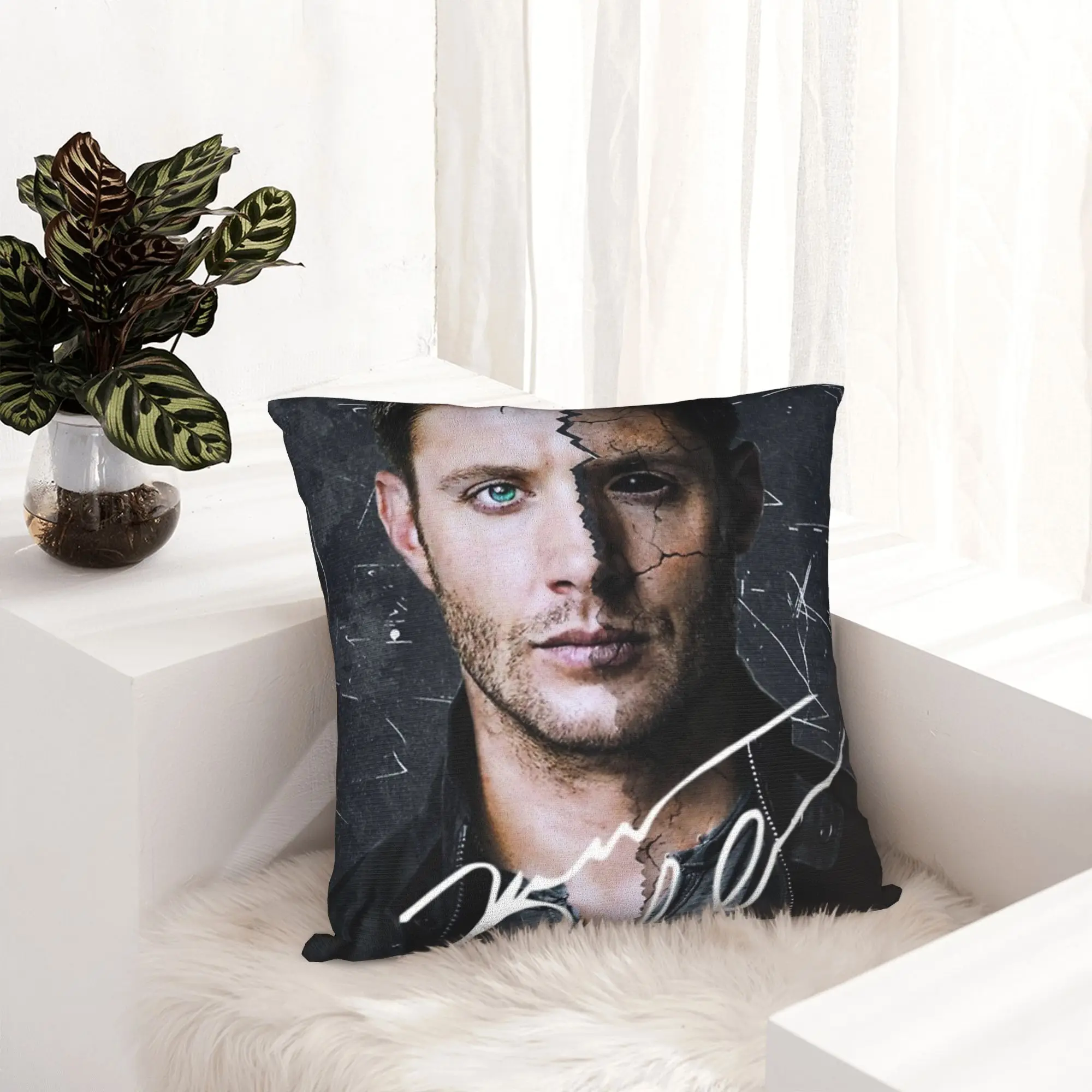 Supernatural Dean Winchester Pillowcase Printing Polyester Cushion Cover Decoration  Pillow Case Cover Seater Zipper 45*45cm