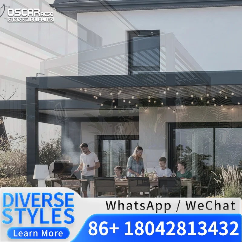 Outdoor Aluminium  Systems Luxurious Garden Sets for Patio Balcony Backyard Pergola