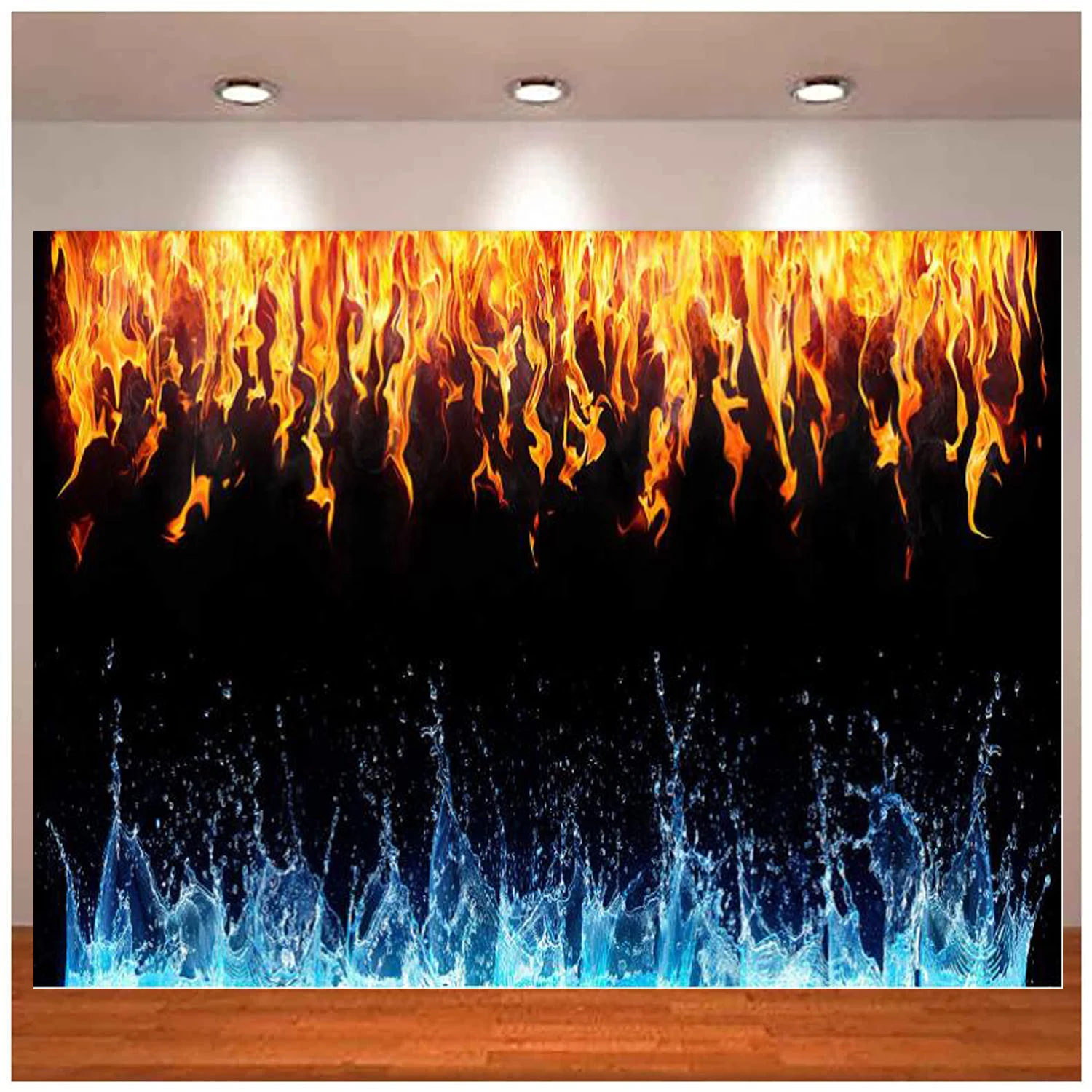 Fire Ice Backgrounds Baby Shower Wedding Birthday Party Decorations Photo Photography Backdrop Studio Props