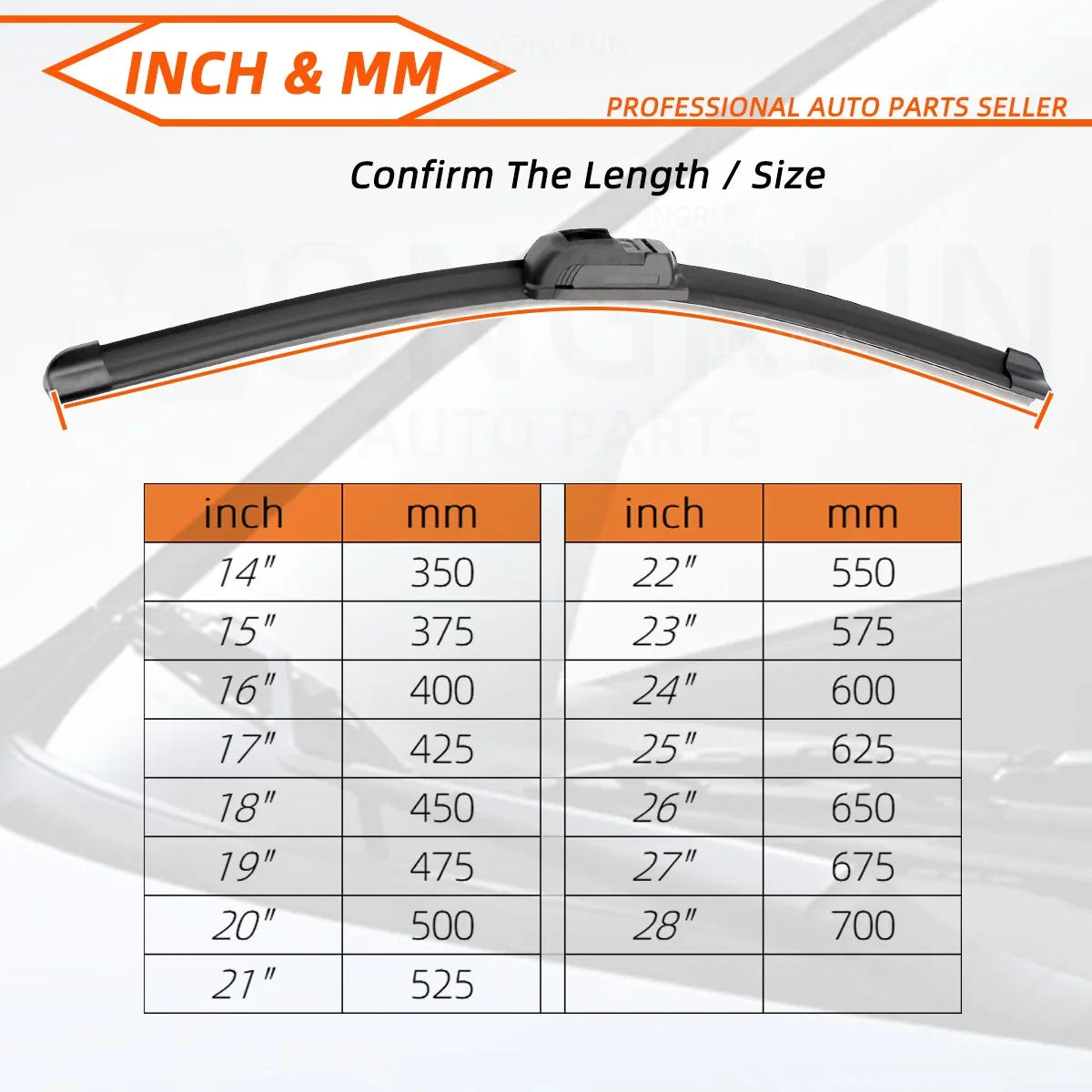 Front Wiper Blade 1PC 14\