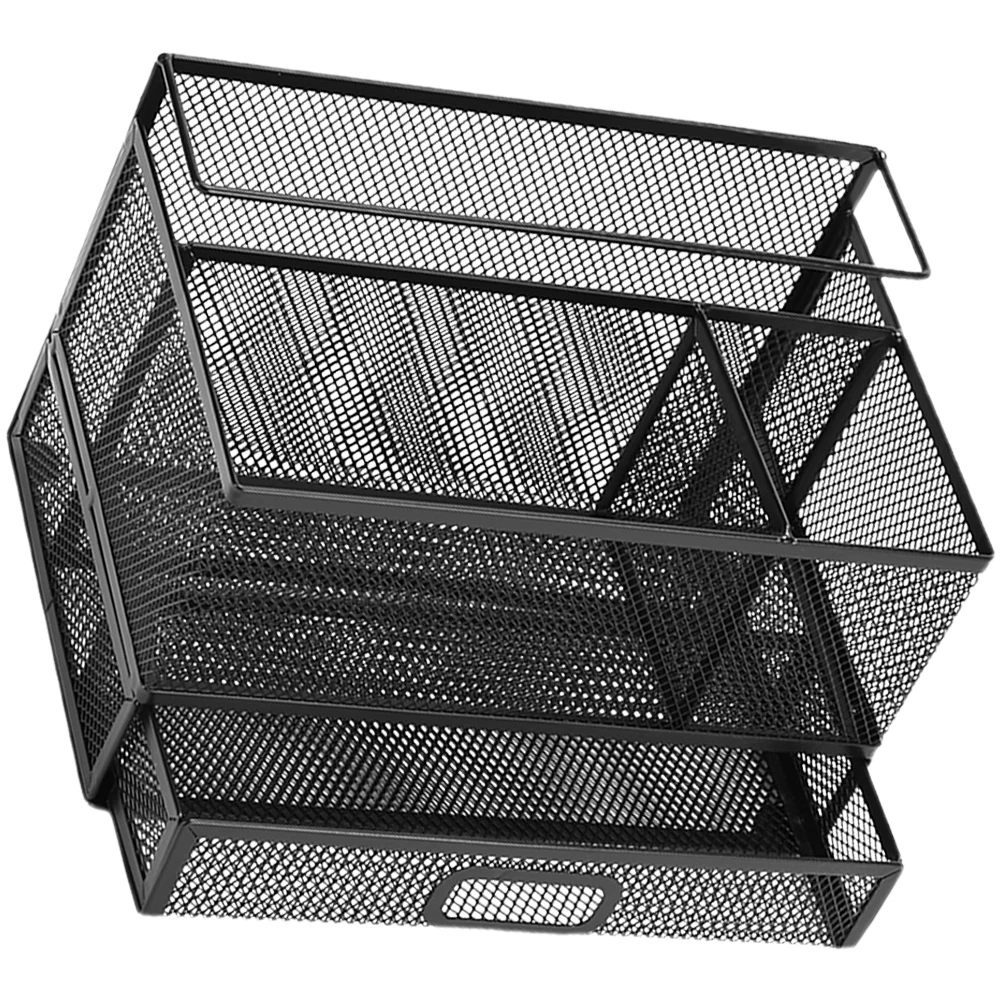 

Metal Desktop Pen Holder Organizer Anti-Slip Design Smooth Surface Office Study Bedroom Pencil Holder Storage Box Iron