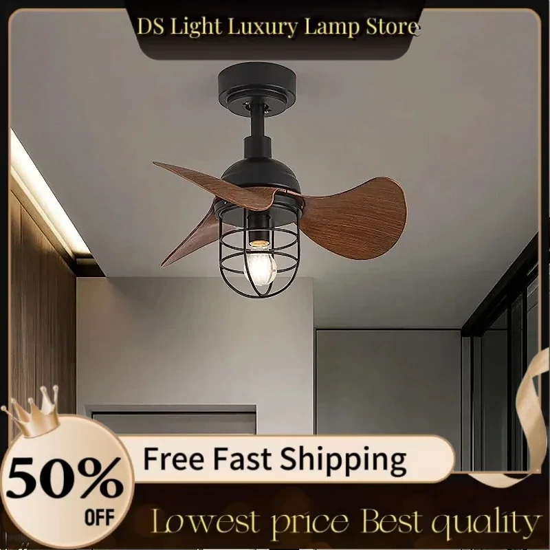 American Retro Fan Light, Ceiling Fan Light, Industrial Household Restaurant, Export Balcony Small Electric Fan Light