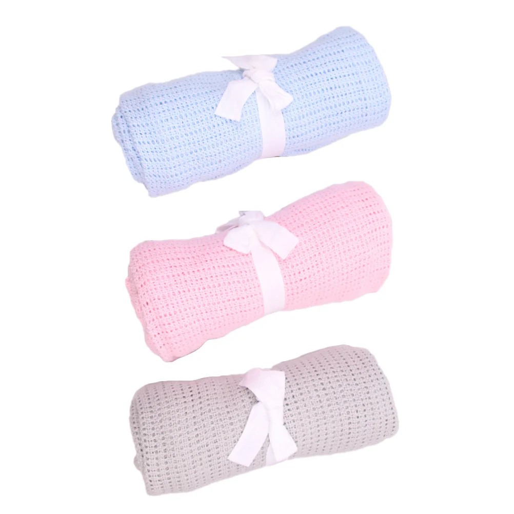 

3pcs Baby Blanket Cotton Swaddle Receiving Blankets Soft Washable Lightweight Portable Newborn Toddler Girls Boys Cellular
