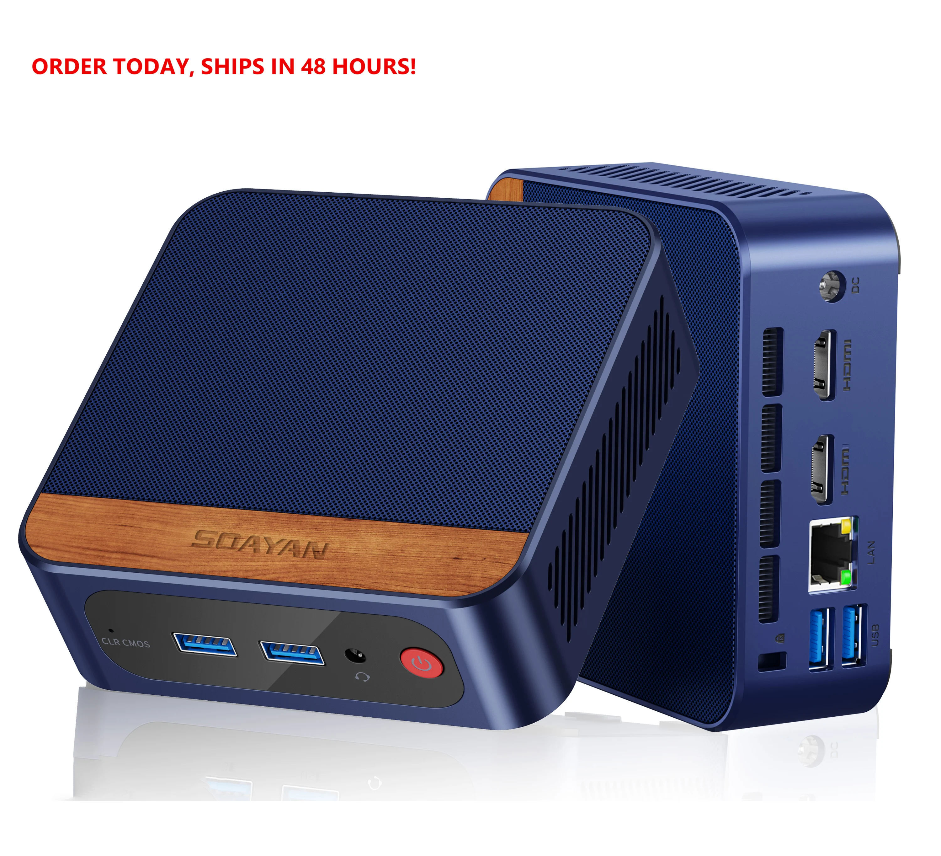 SOAYAN MN-N1 2025 كمبيوتر صغير Intel N150 جديد يعمل بنظام التشغيل Windows 11 Pro كمبيوتر صغير مباشر من المصنع مع حامل VESA للمنزل/المكتب/التعليم