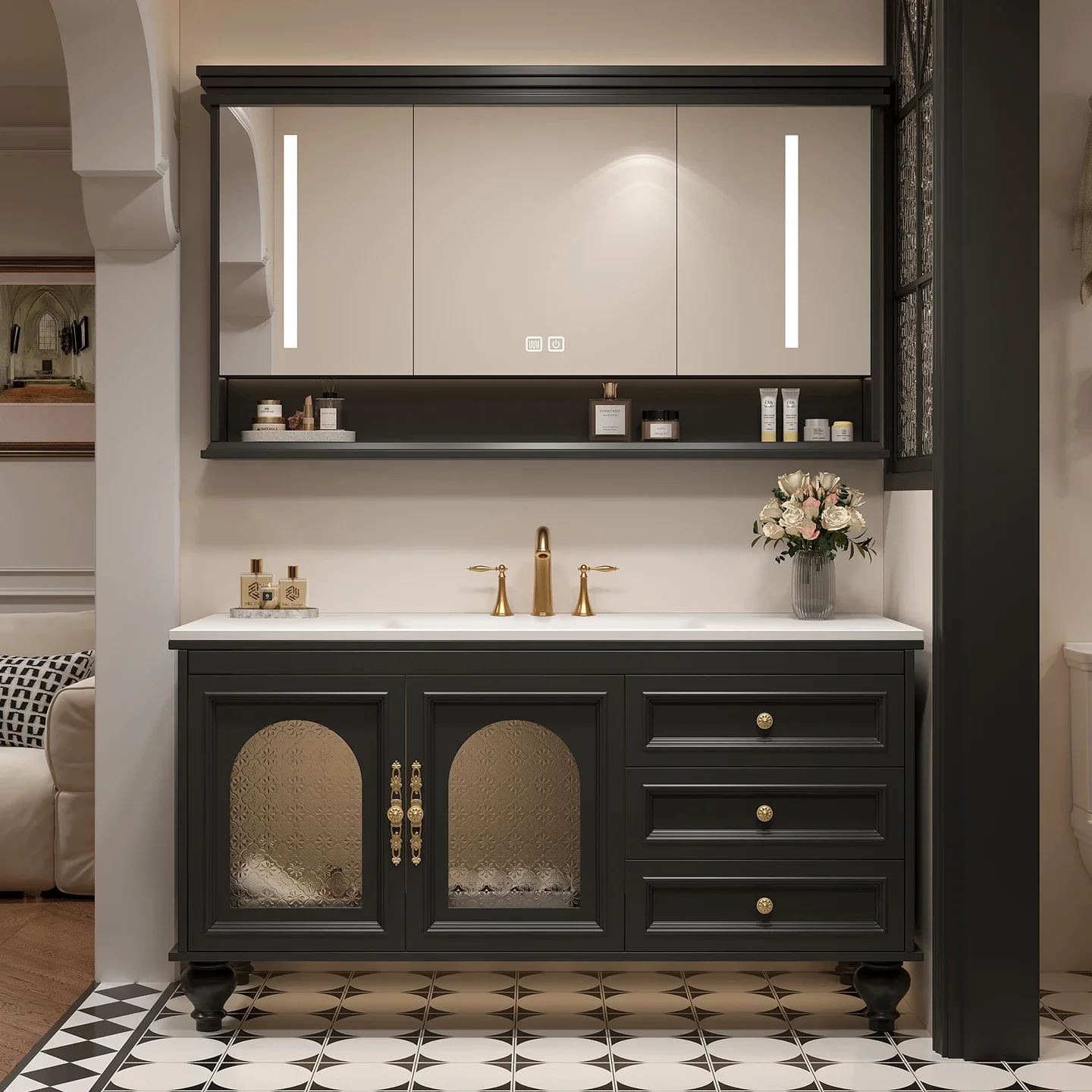 

Closet Storage Cabinet Organizer Partitions Drawers Quality Wooden Cupboard Toilet Makeup Desgin Modern Gabinete Home Furniture