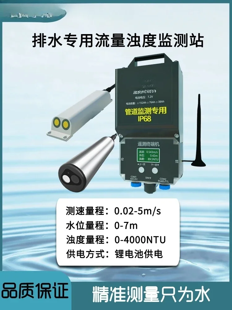 

Ultrasonic Flow Meter Rain Sewage Pipe Network Micro Power Sensor Battery Power Supply