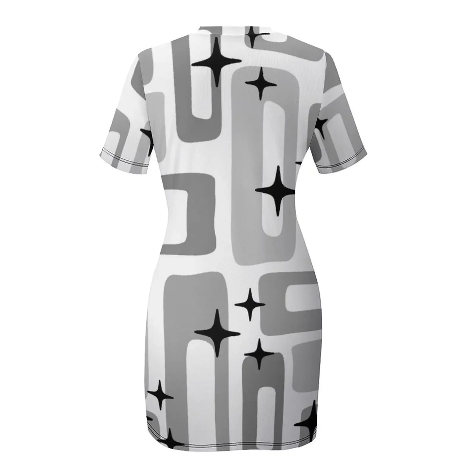 Retro Mid Century Modern Abstract Pattern 159 Short-Sleeved Dress long sleeve dress prom dresses 2025 Dress