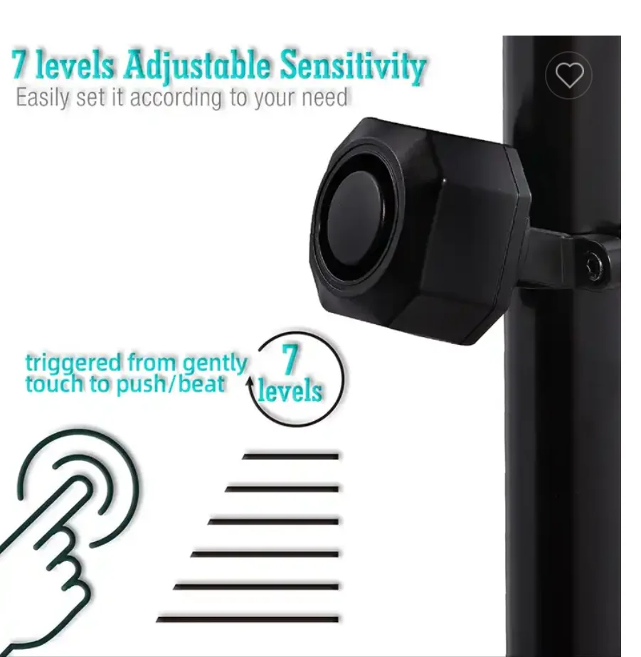 7 Levels Adjustable Sensitivity Self-immobiliser Waterproof Bike Home Electric Car Alarm Wiring-free Vibration