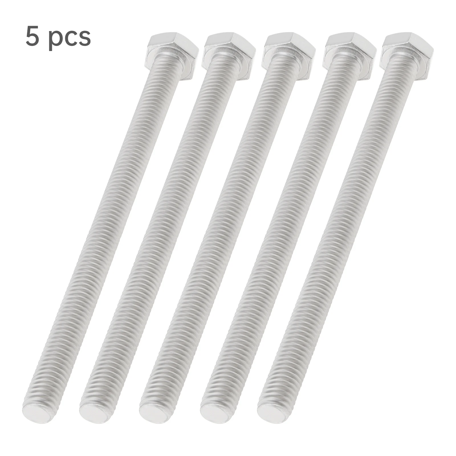 

5pcs 304 Stainless Steel M8 x 110mm Hex Head Bolt Screws External Hex Drive Bolts