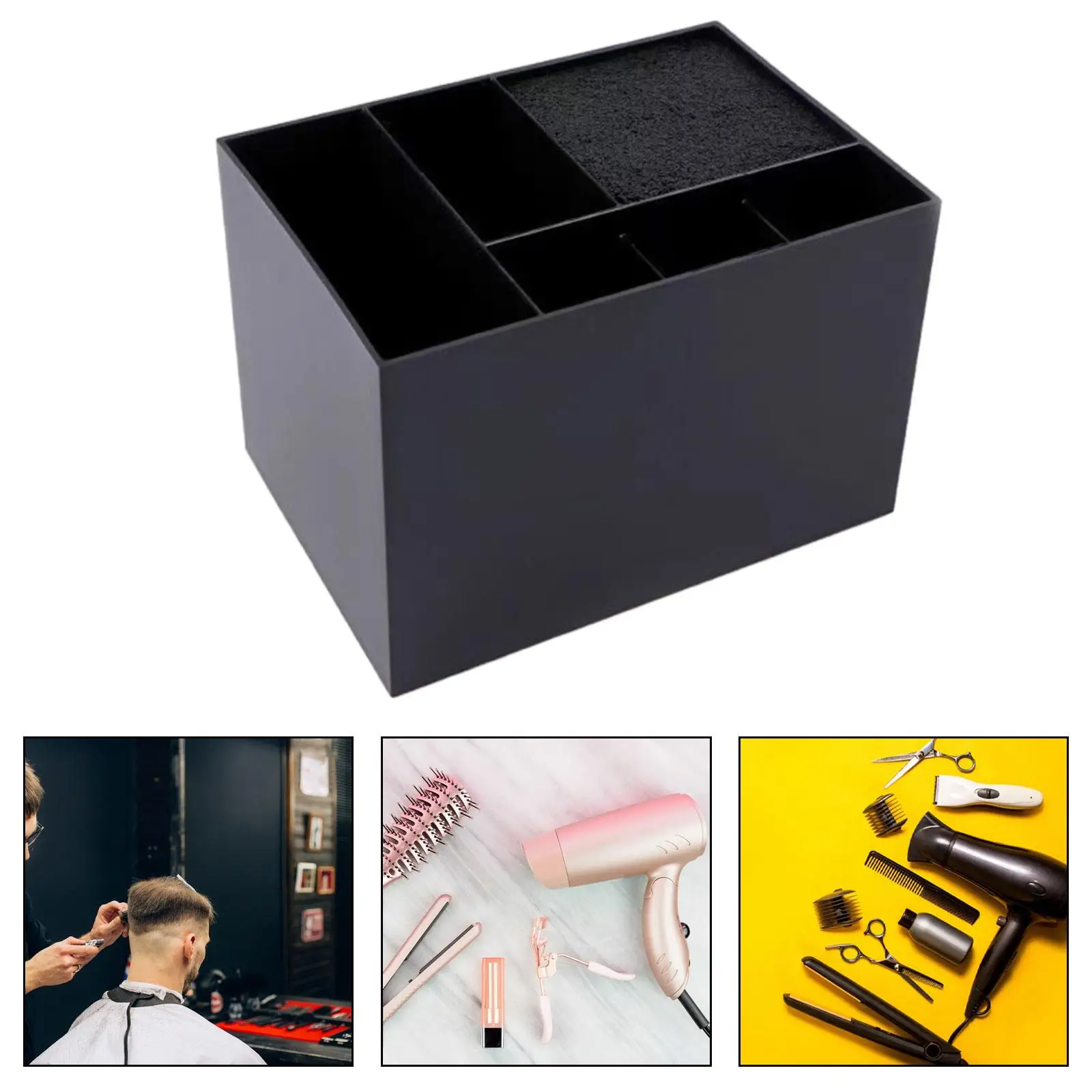 Hairdressing Tool Holder Large Capacity Hairdressing Storage Box for Home Salon Use Hairstyling Hair Brushes Pet Groomer