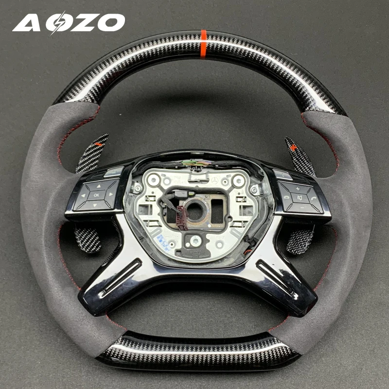 Customized Car Accessories Carbon Fiber Steering Wheel for Mercedes Benz G Class GL63 ML63 G63 ML350 GL350 G500 ML400