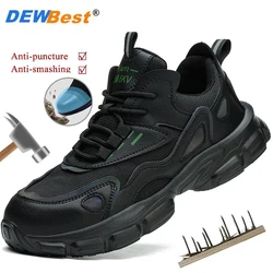 New shoes women's anti-smash anti-puncture shoes work protection safety shoes men's steel head safety work protective shoes