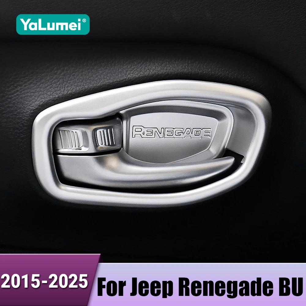 

ABS автомобильная внутренняя дверная ручка чаша крышка накладки наклейки для Jeep Renegade 2015 2016 2017 2018 2019 2020 2021 2022 2023 2024 2025