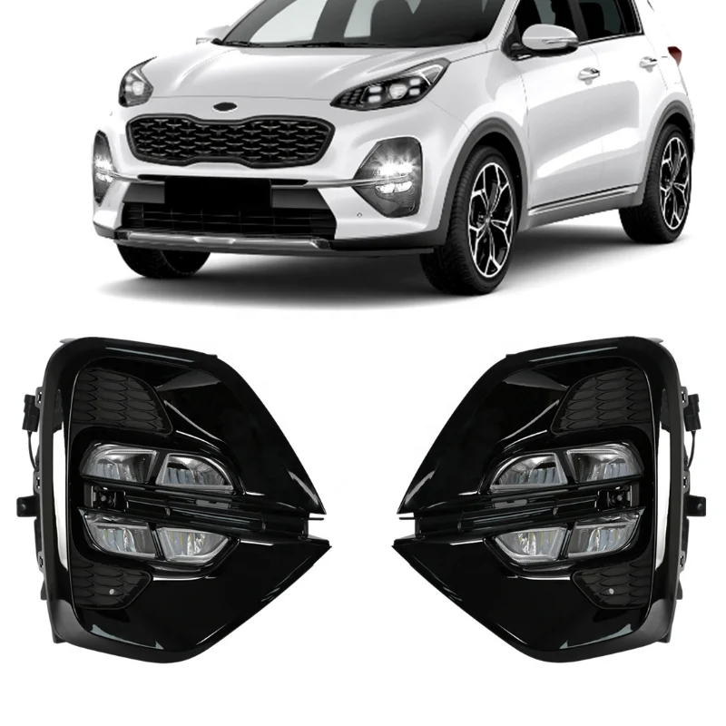 

LED Fog Lamp DRL For KIA Sportage/KX5 2019 2020 2021 2022 U.S Type Car Daytime Running Light Waterproof Auto Part