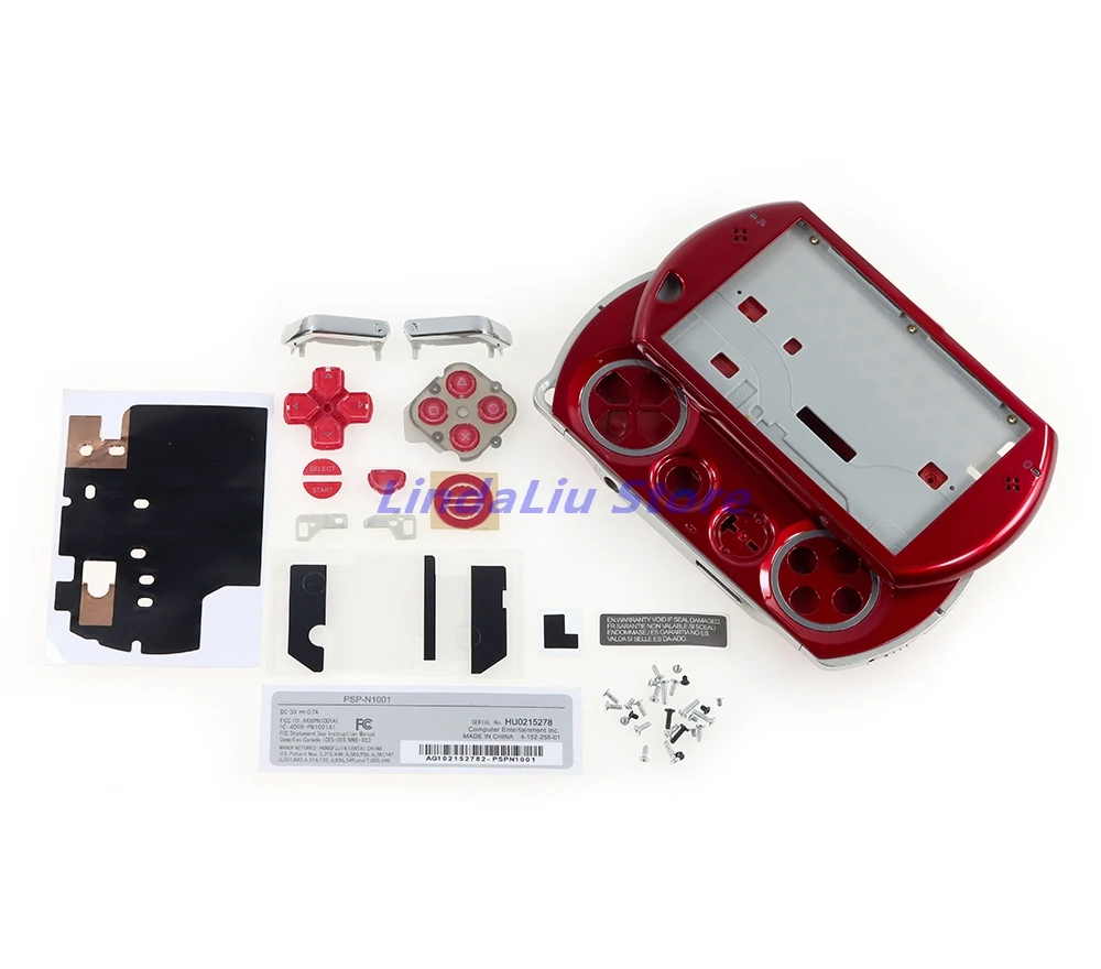 Housing Shell Case For PSP GO Full Set Case with Buttons Kits Stickers For PSP GO Game Console Replacement