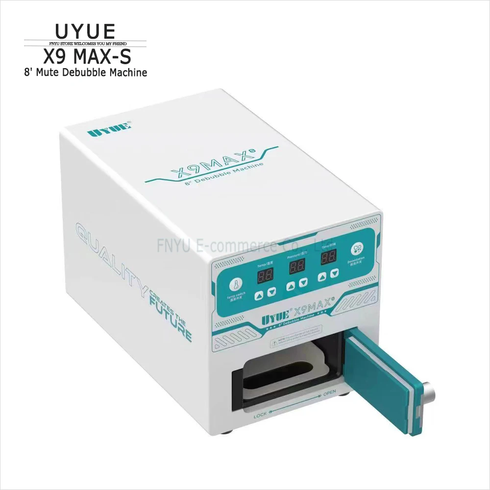 

UYUE X9 MAX-S 8' Mute Debubble Machine 450W Curved/Flat Defoamer Built-in Vacuum Pump for Mobile Screen Repair Defoaming Tool