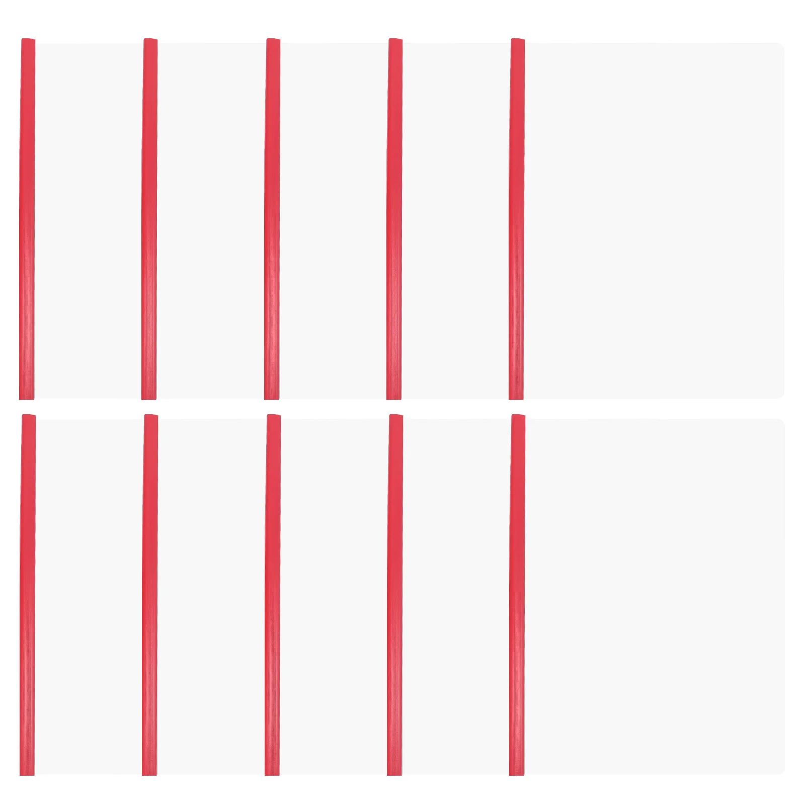 10pcs A4 Transparent File Folders Plastic Lever Clamps For School Office Document Organizer Storage Rod Clips Students Papers