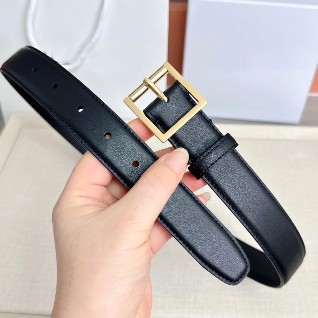 

High quality cowhide neutral luxury designer fashion new men's and women's models 2026 pattern needle buckle strap 30MM