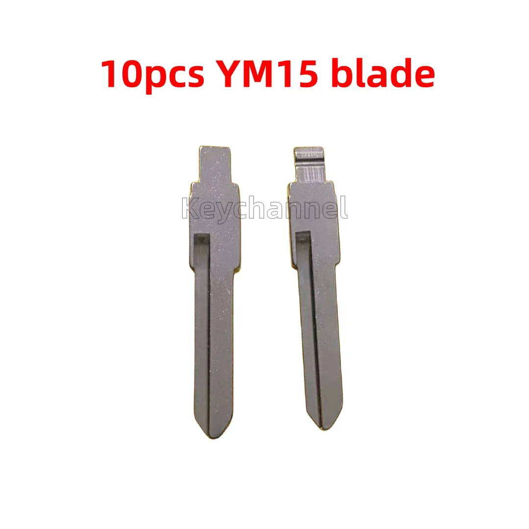 Keychannel 10pcs YM15 Car Key Blade Metal Flip Remote Blank for Benz Vito Actros Sprinter Replacement Key Blade Locksmith Tool